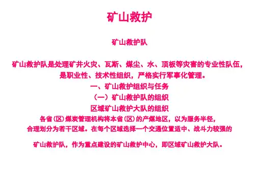 矿山救护-矿山救护队工作原则