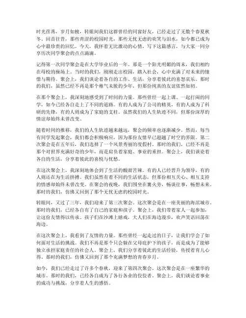 历次同学聚会感言子
