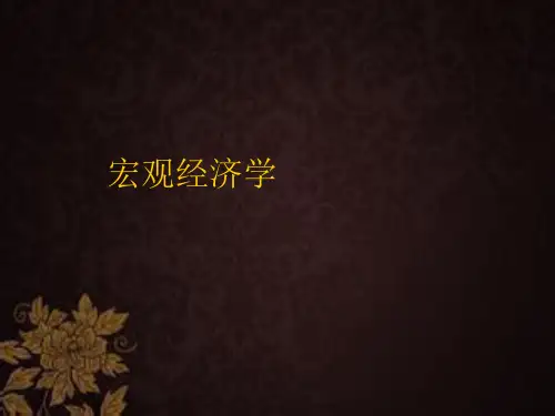 《宏观经济学》全套课件 PPT