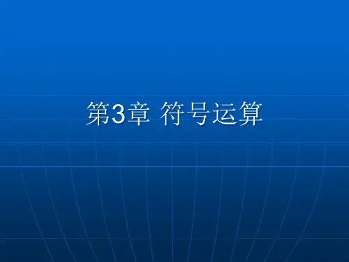 符号运算专题知识讲座
