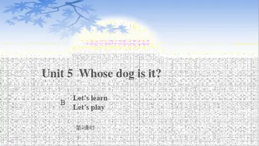 五年级英语下册课件-Unit 5 B Let’s learn人教PEP版