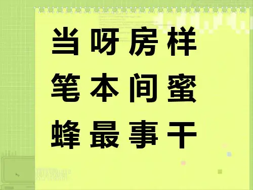 我学写字PPT课件2