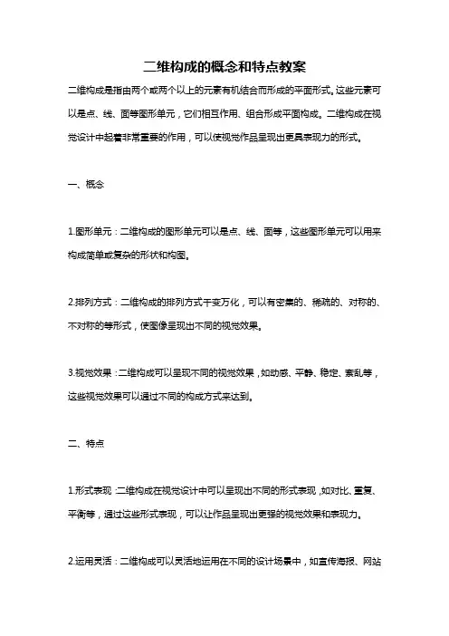 二维构成的概念和特点教案
