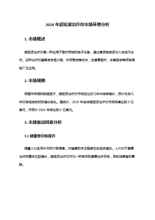 2024年超短波治疗仪市场环境分析