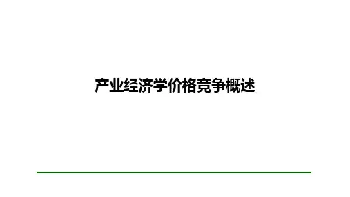 产业经济学价格竞争行为