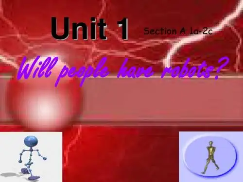 人教版初二八年级英语下册 Unit 1 Will people have robotsPPT课件
