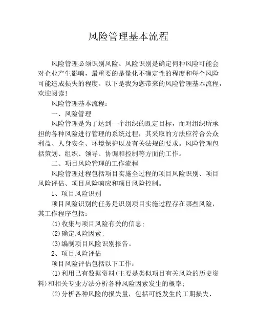 风险管理基本流程