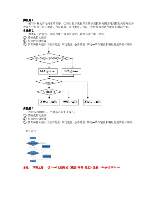 白盒测试实验