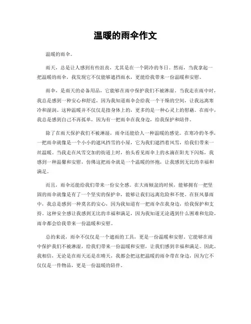 温暖的雨伞作文