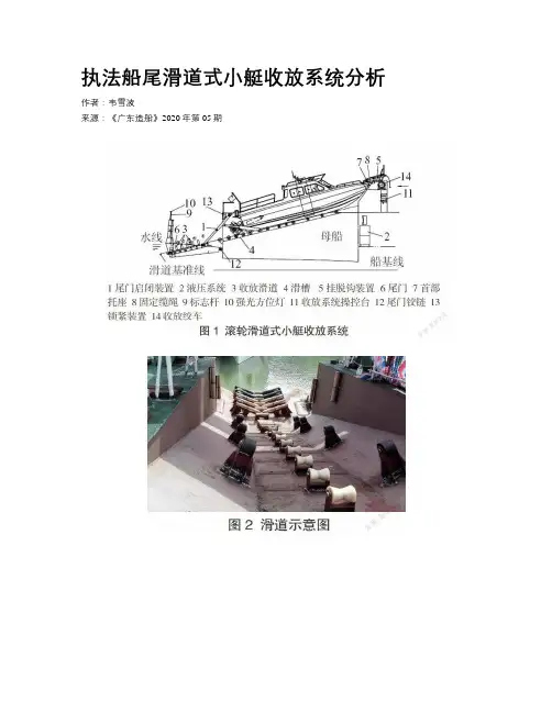 执法船尾滑道式小艇收放系统分析