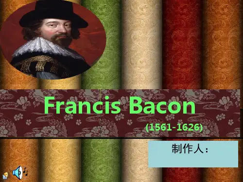 Francis Bacon-英国文学史及选读