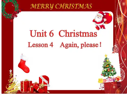 鲁科版五年级英语上册Unit6Christmas    Lesson 4 Again, please