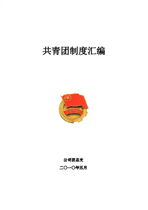 团支部工作制度汇编