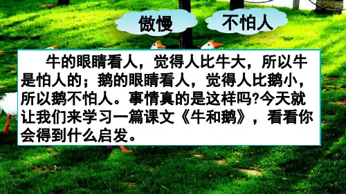 新统编部编版语文四年级上册《牛和鹅》精品教学课件