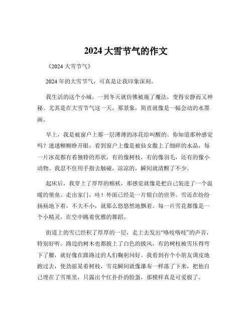 2024大雪节气的作文