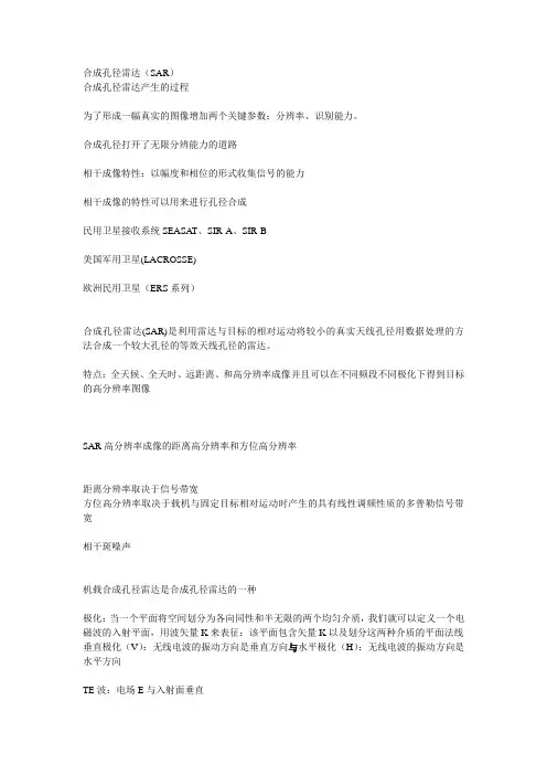 合成孔径雷达
