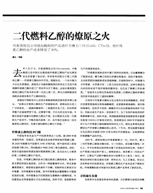 二代燃料乙醇的燎原之火