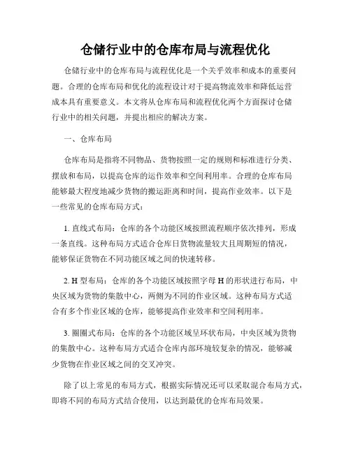 仓储行业中的仓库布局与流程优化