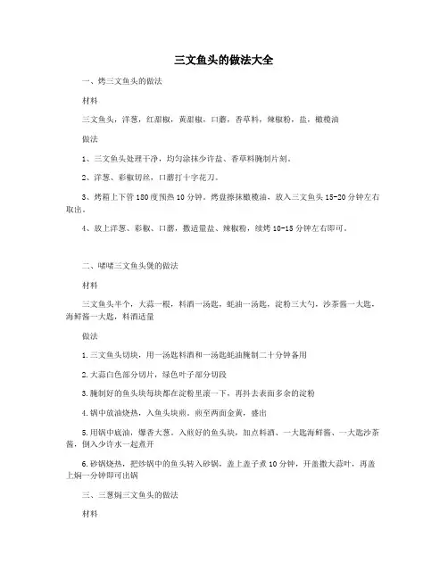三文鱼头的做法大全
