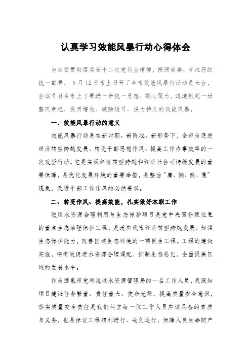 效能  风暴心 得体会