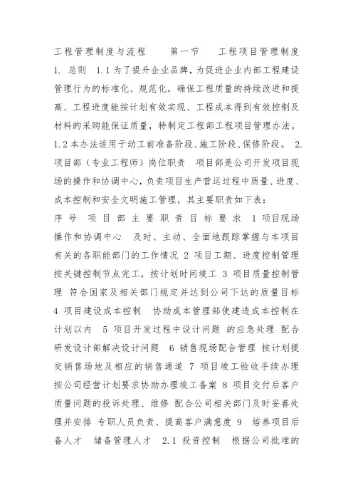 项目法人制 文档