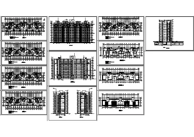 建筑施工图_高层住宅楼全套图