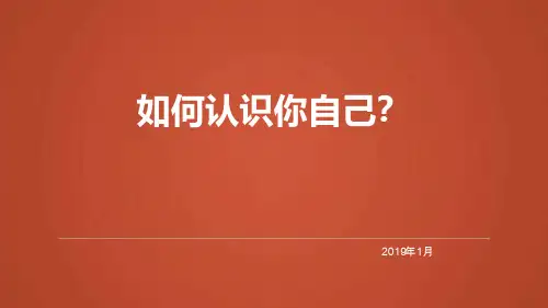 性格测试培训课件