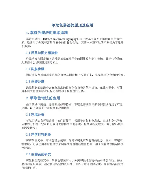 萃取色谱法的原理及应用