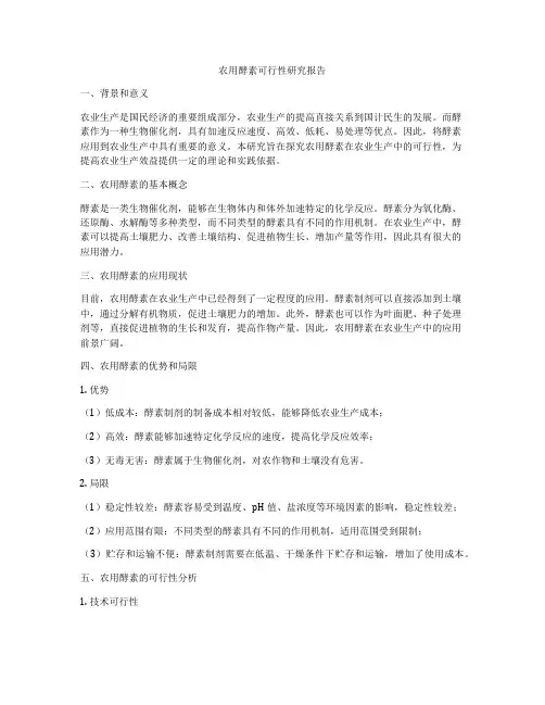 农用酵素可行性研究报告