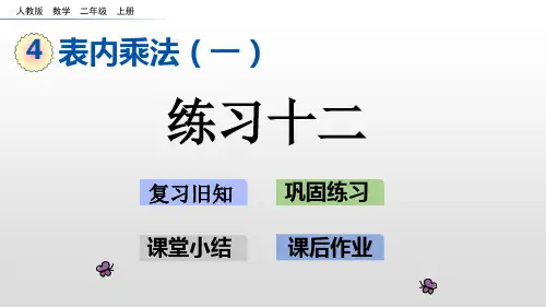 二年级上册练习十二人教新课标