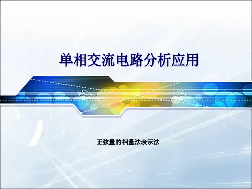 正弦量的相量法表示法资料