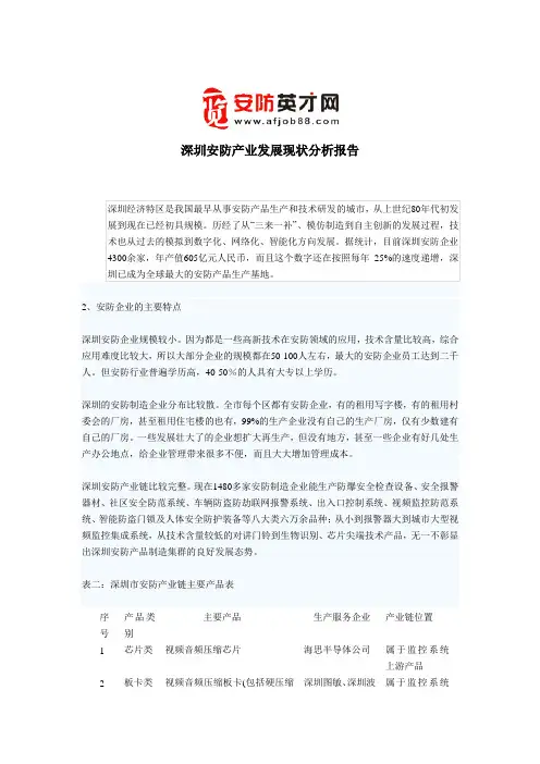 中国安防百强企业