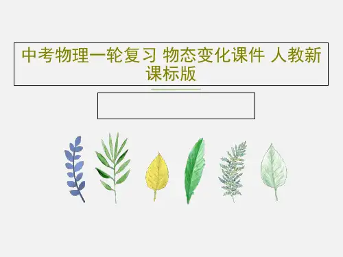 中考物理一轮复习 物态变化课件 人教新课标版共33页