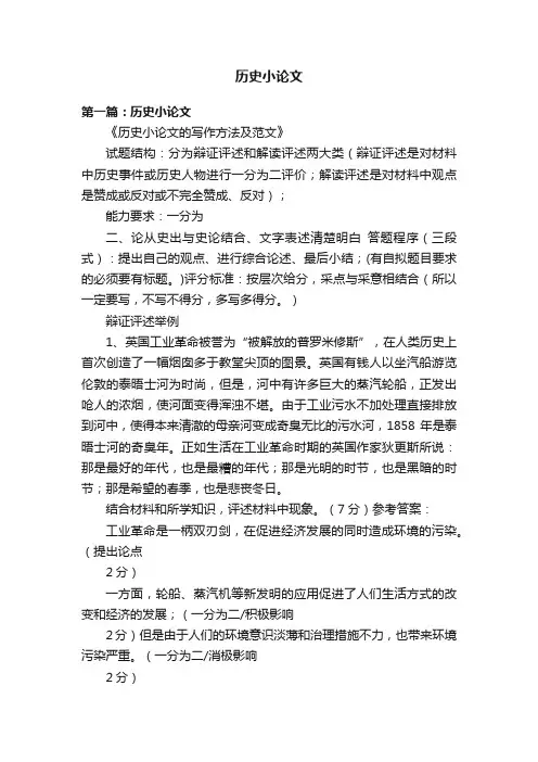 历史小论文