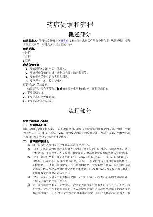 药店营销管理制度和流程