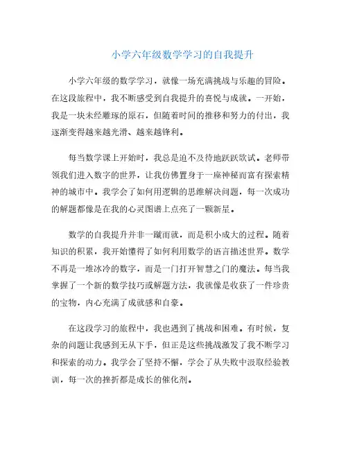 小学六年级数学学习的自我提升