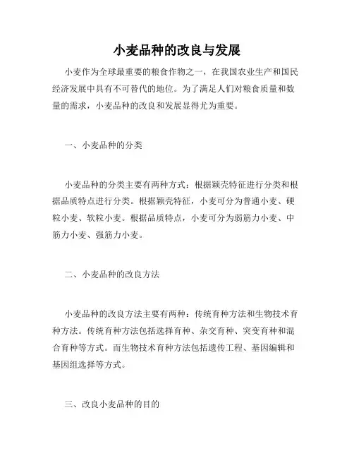 小麦品种的改良与发展
