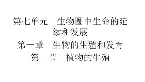 第一节植物的生殖课件 人教版生物八年级下册