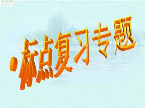 标点复习专题 知识大全