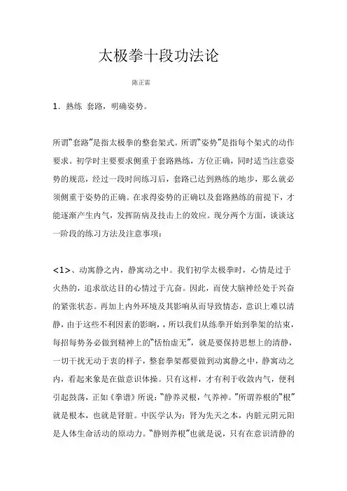太极拳十段功法论