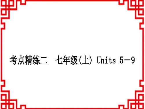中考英语 教材系统复习 考点精练二 七年级(上)Units 5-9 (4)