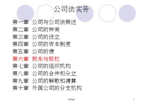 《股东与股权》PPT课件