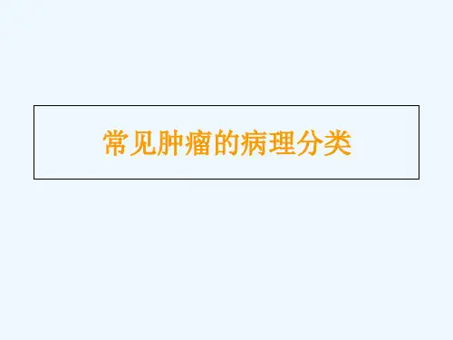 常见肿瘤的病理分类 PPT