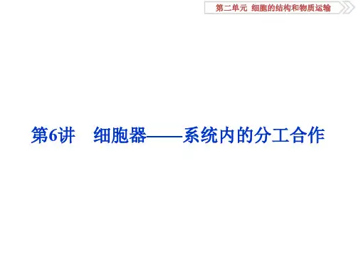 高考生物大一轮复习 第二单元 细胞的结构和物质运输 