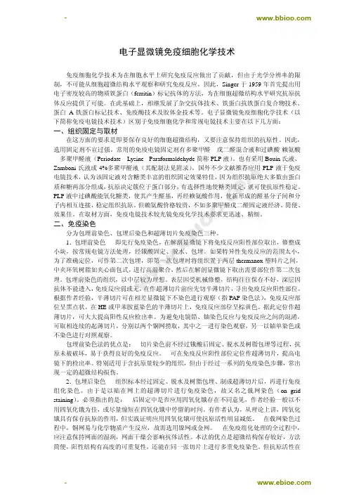 电子显微镜免疫细胞化学技术
