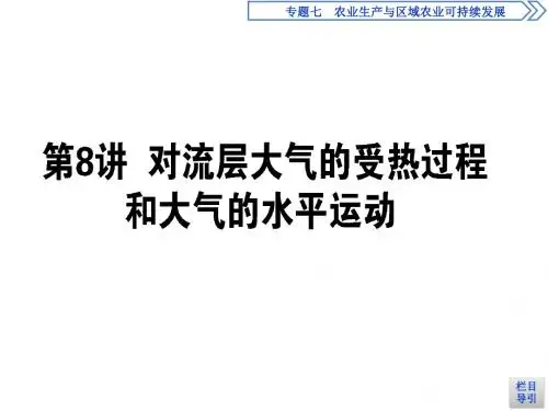 高考地理(湘教版)一轮全程复习课件：第8讲 对流层大气的受热过程和大气的水平运动