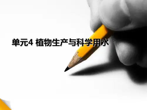 植物生产的水分调控