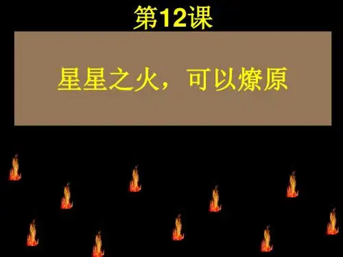 星星之火,可以燎原教学课件ppt