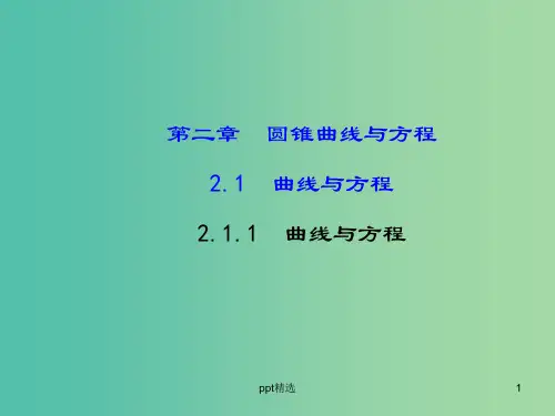 高中数学 2.1.1曲线与方程课件 新人教版选修2-1