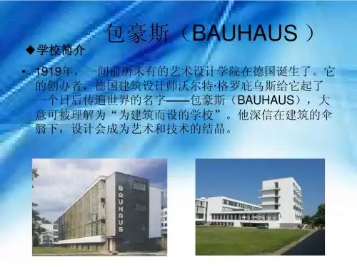 包豪斯(BAUHAUS )集体pptppt模板课堂ppt个人制作